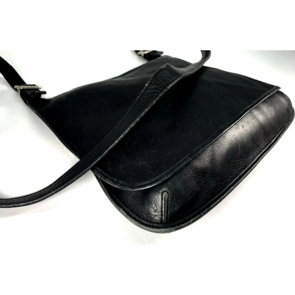 Coach 9134 Vintage Black Leather Legacy Saddle Bag - Picture 2 of 9